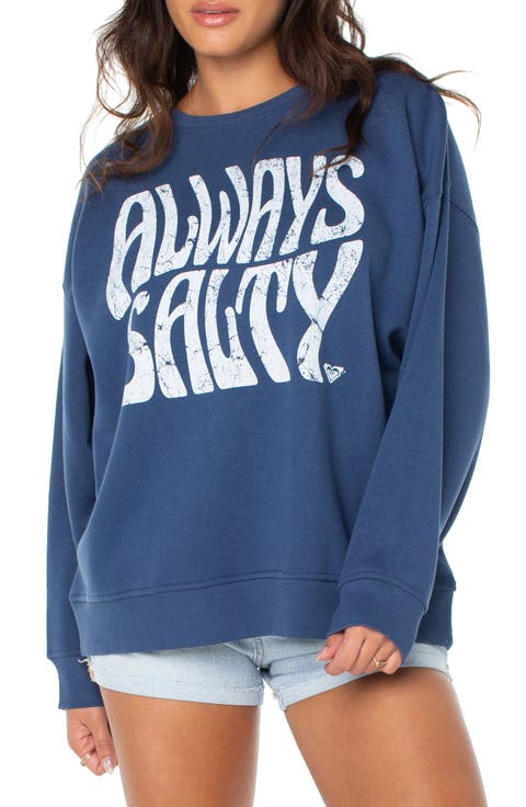 Morning Hike Oversize Fleece Graphic Sweatshirt