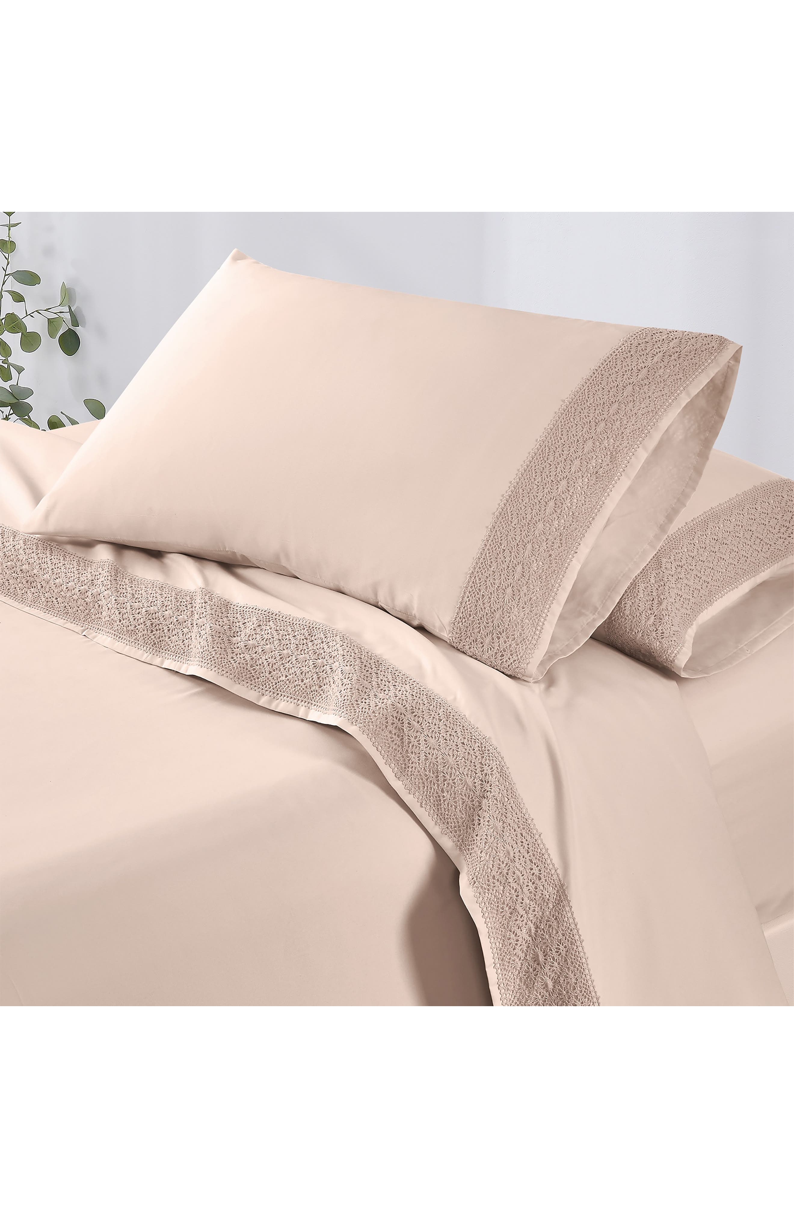 Crochet Lace 4-Piece Sheet Set