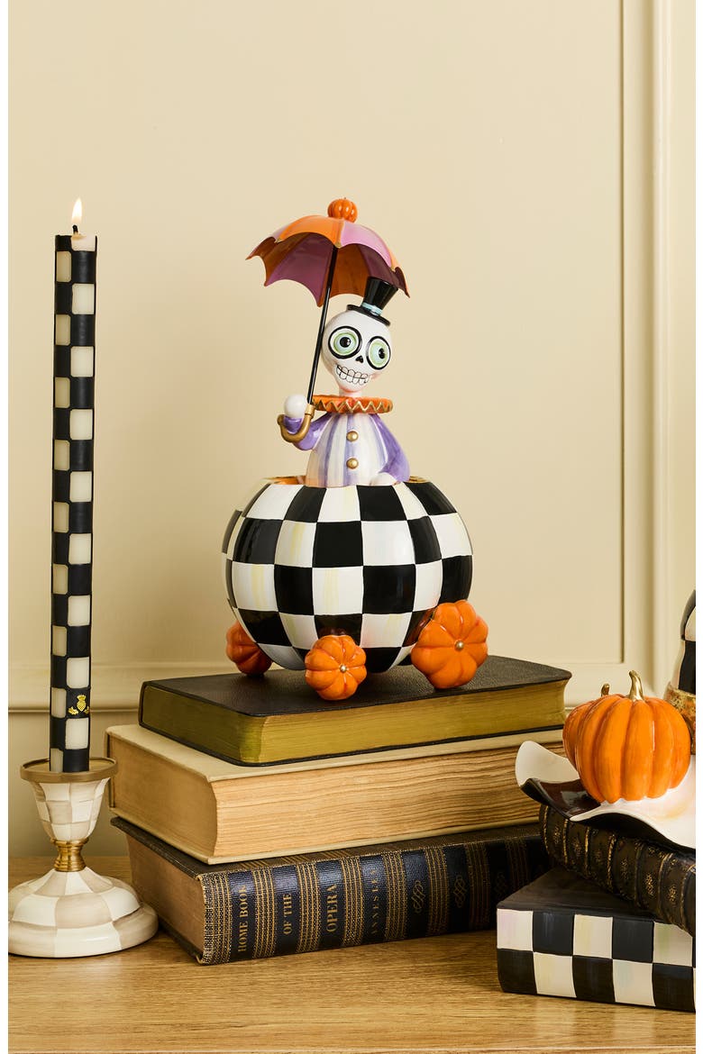 Courtly Check Skeleton Carriage Halloween Decoration, Alternate, color, BLACK