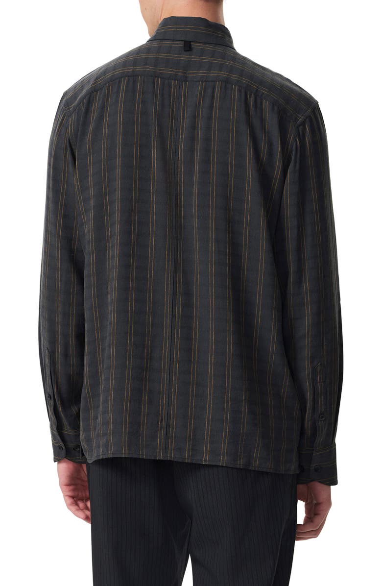 rag & bone Dalton Dobby Plaid Shirt, Alternate, color, Black