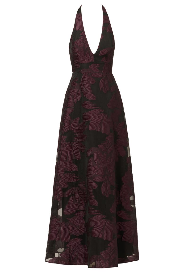 Sleeveless Organza Gown, Alternate, color, MIDNIGHT PLUM