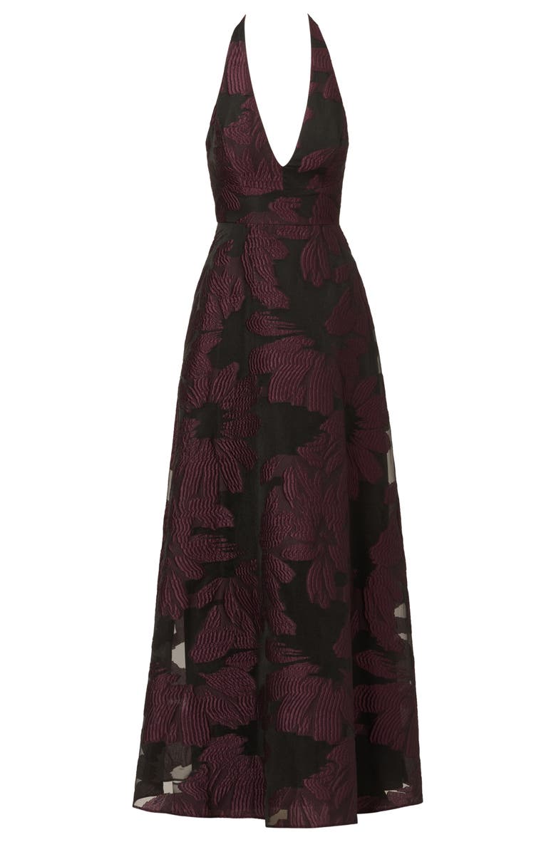 Aidan Mattox by Adrianna Papell Sleeveless Organza Gown, Alternate, color, Midnight Plum