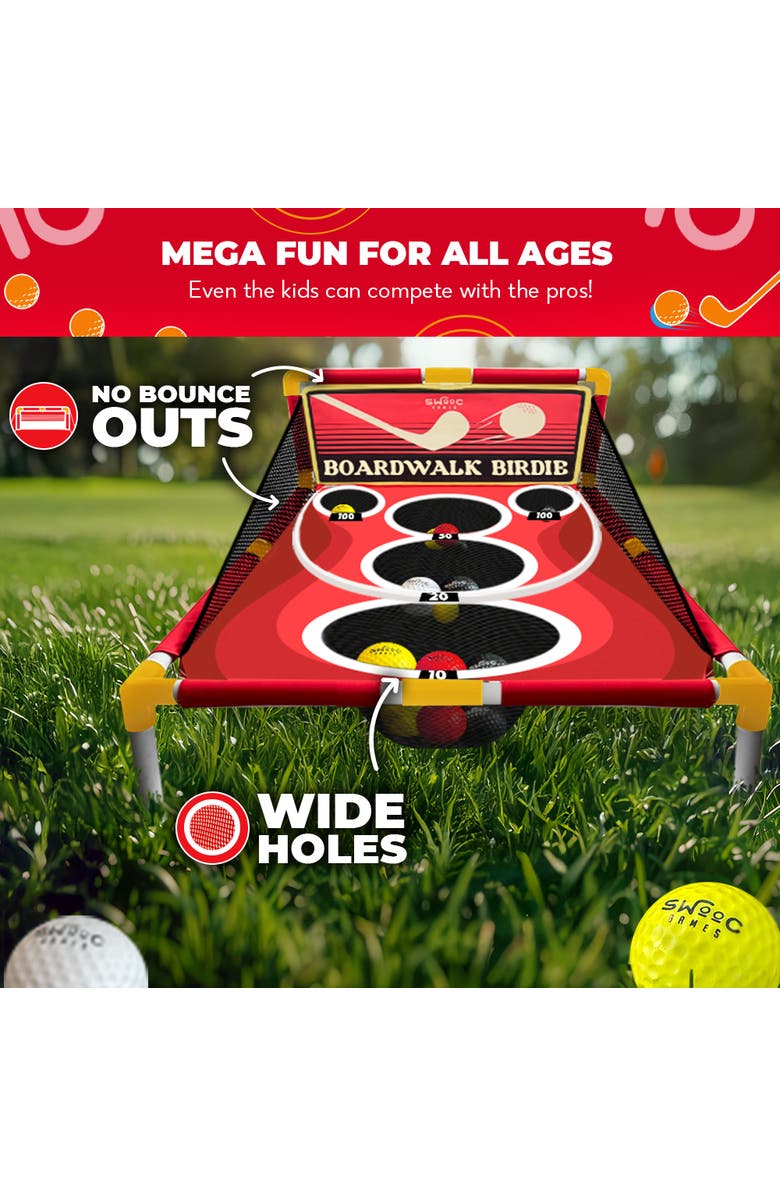 Swooc Games Boardwalk Birdie | Arcade Style Golf Game, Alternate, color, Red