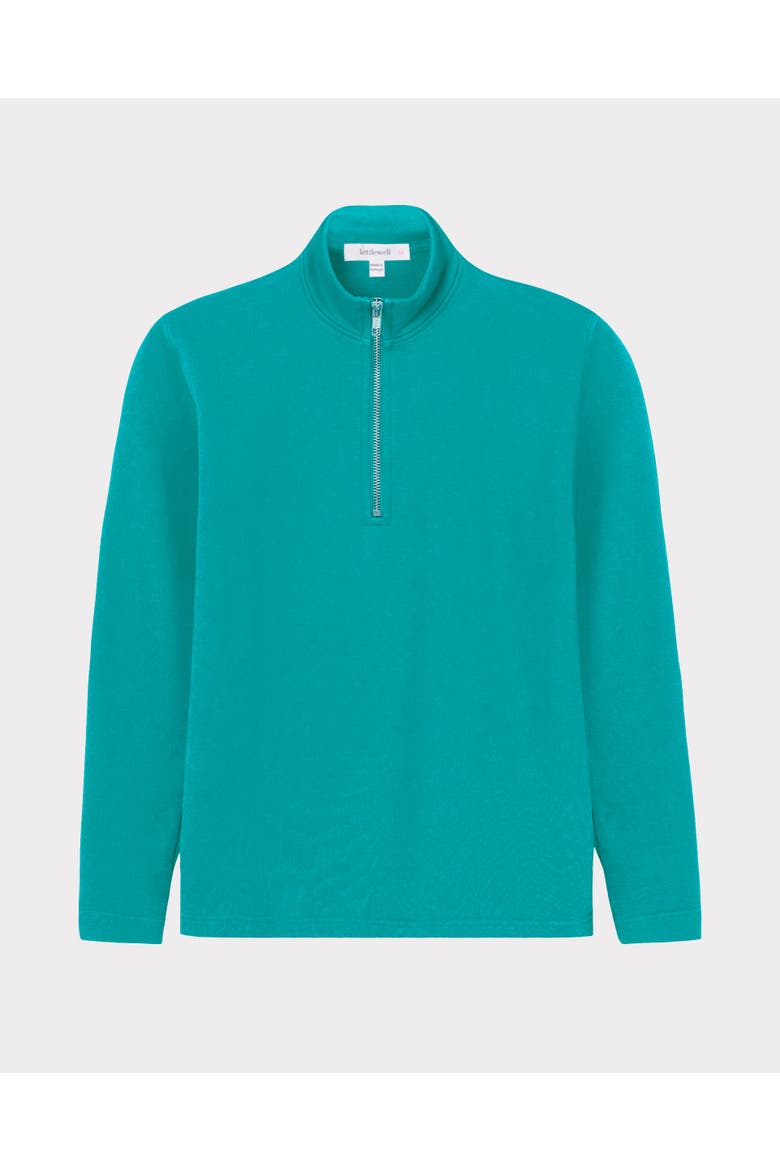 Robyn 1/4 Zip Sweatshirt, Alternate, color, Deep Aqua