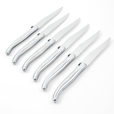 Platine 6 Piece Steak Knife Set in Wood Box with Acrylic Lid