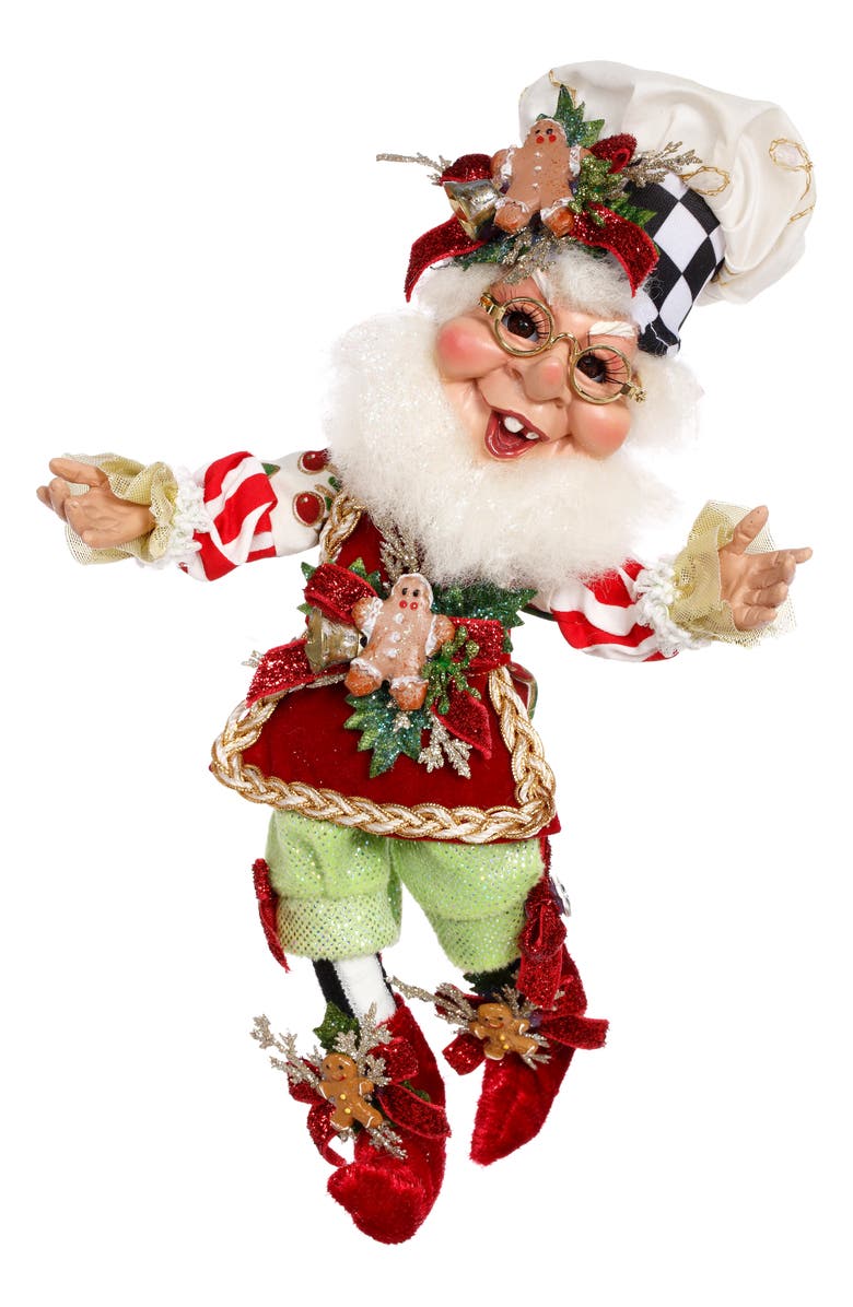 Mark Roberts Cookie Maker Elf, Main, color, Red Small