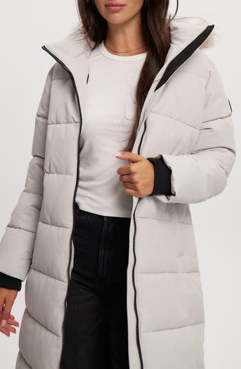 Winter Long Parka with Faux Fur Trim