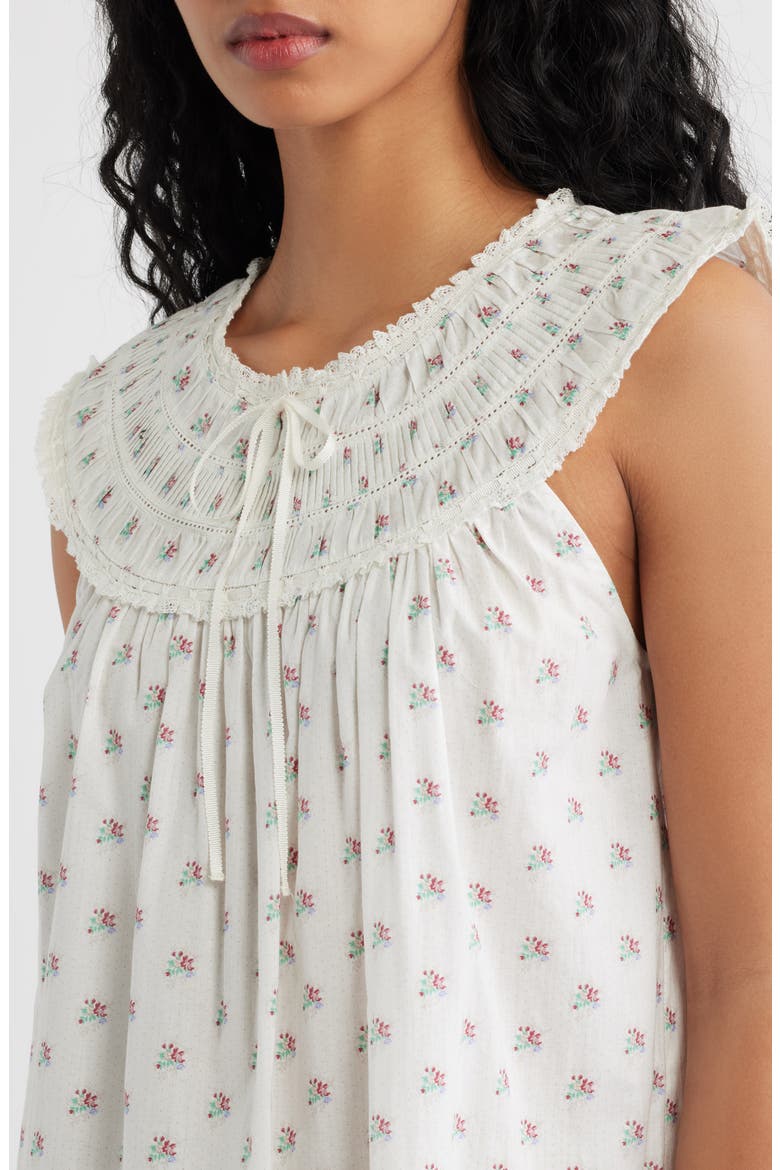 Verity Print Smocked Yoke Dress, Alternate, color, PETIT POSY CALICO
