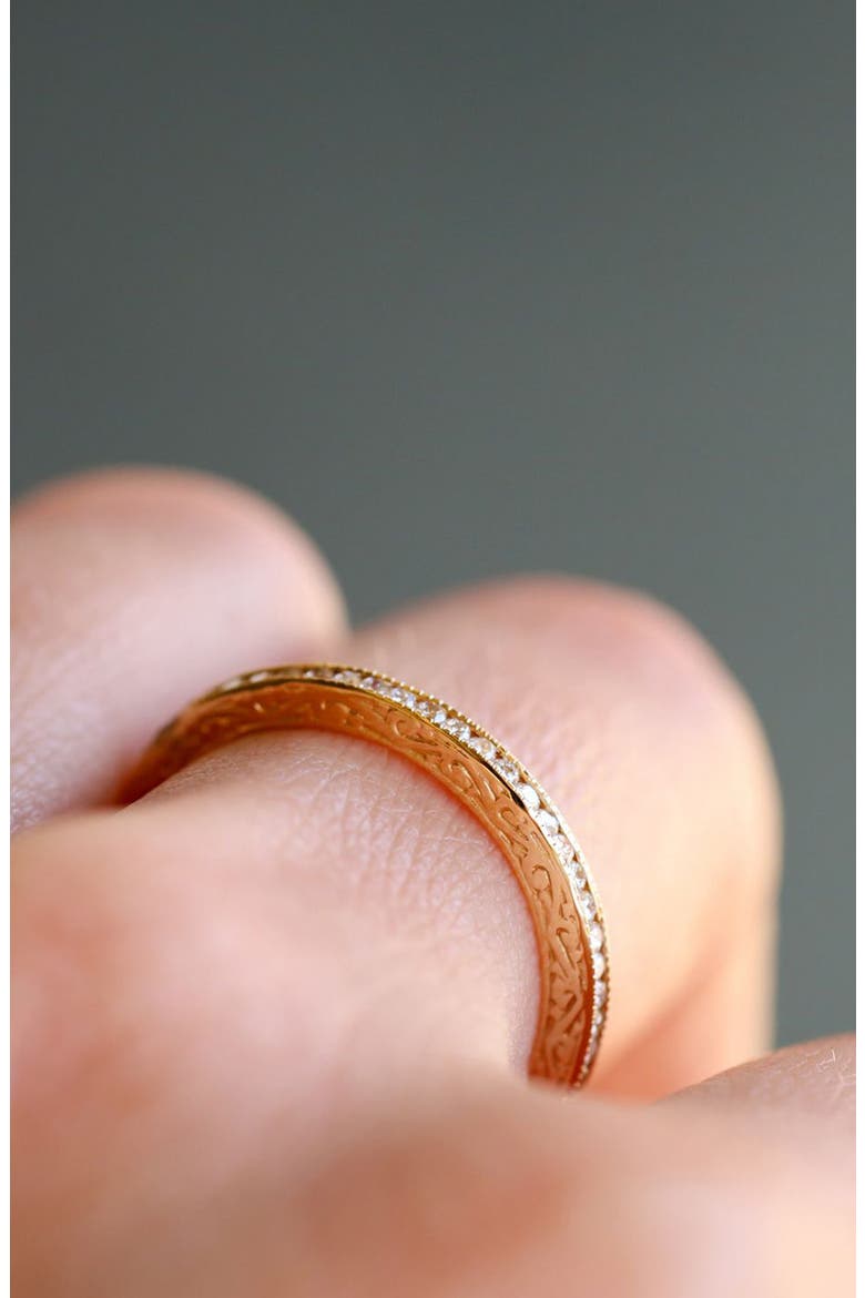 Channel Set Diamond Band Ring, Alternate, color, GOLD
