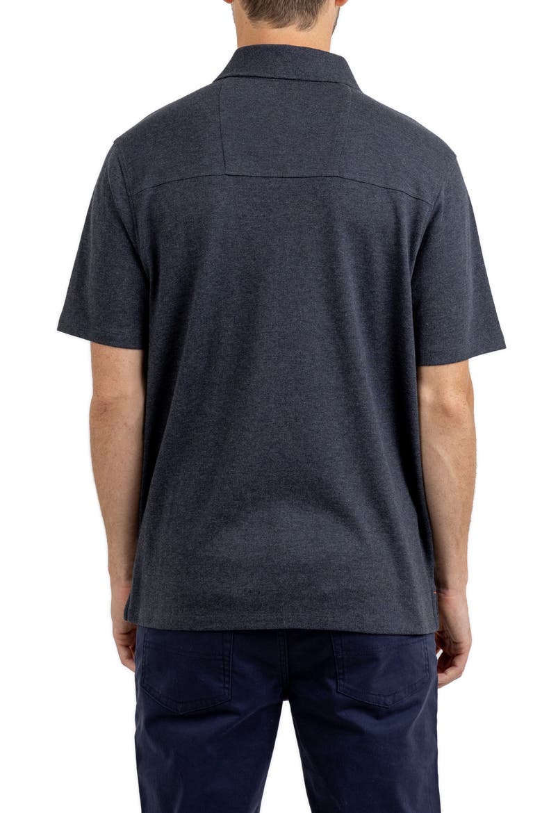 Heathered Jersey Polo, Alternate, color, CHARCOAL