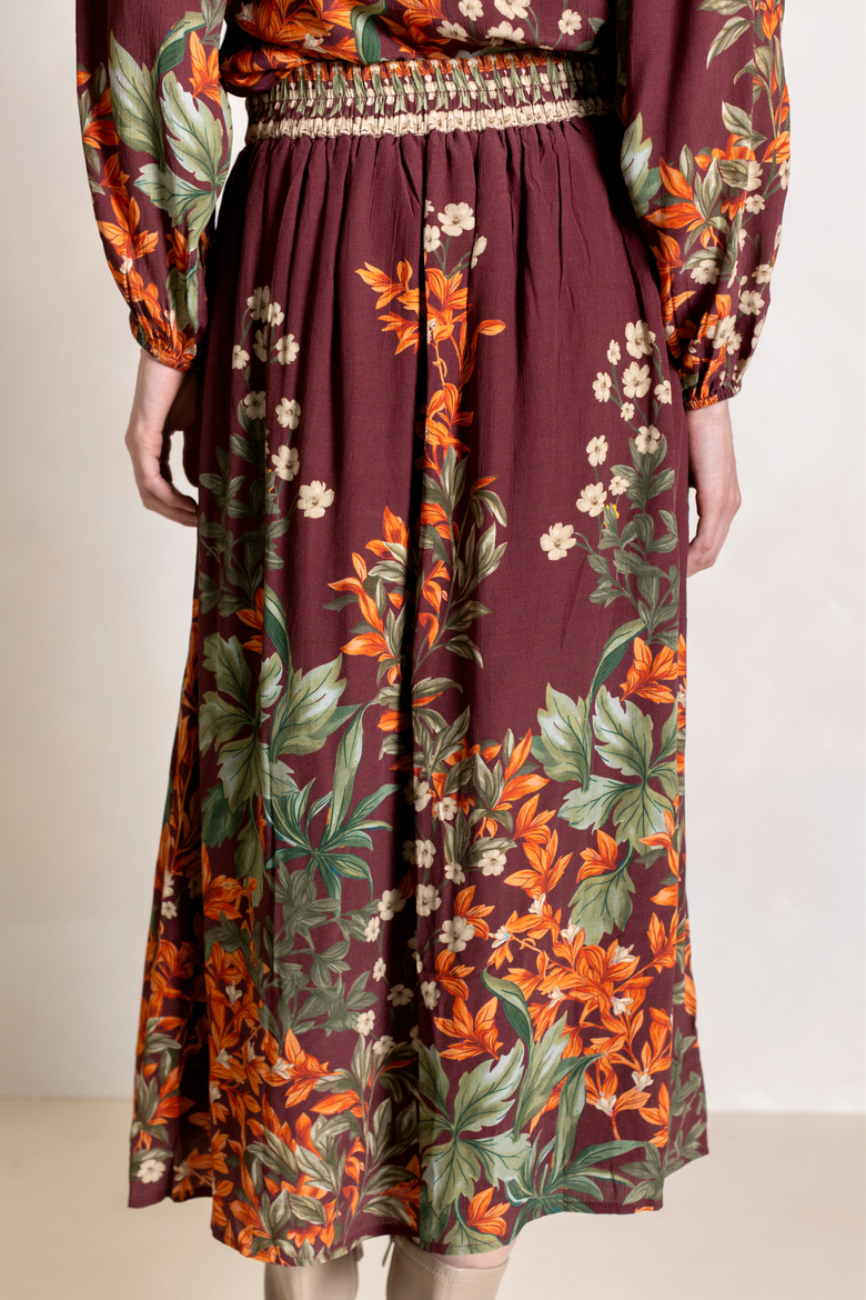 Harlow Skirt, Alternate, color, Burgundy Floral