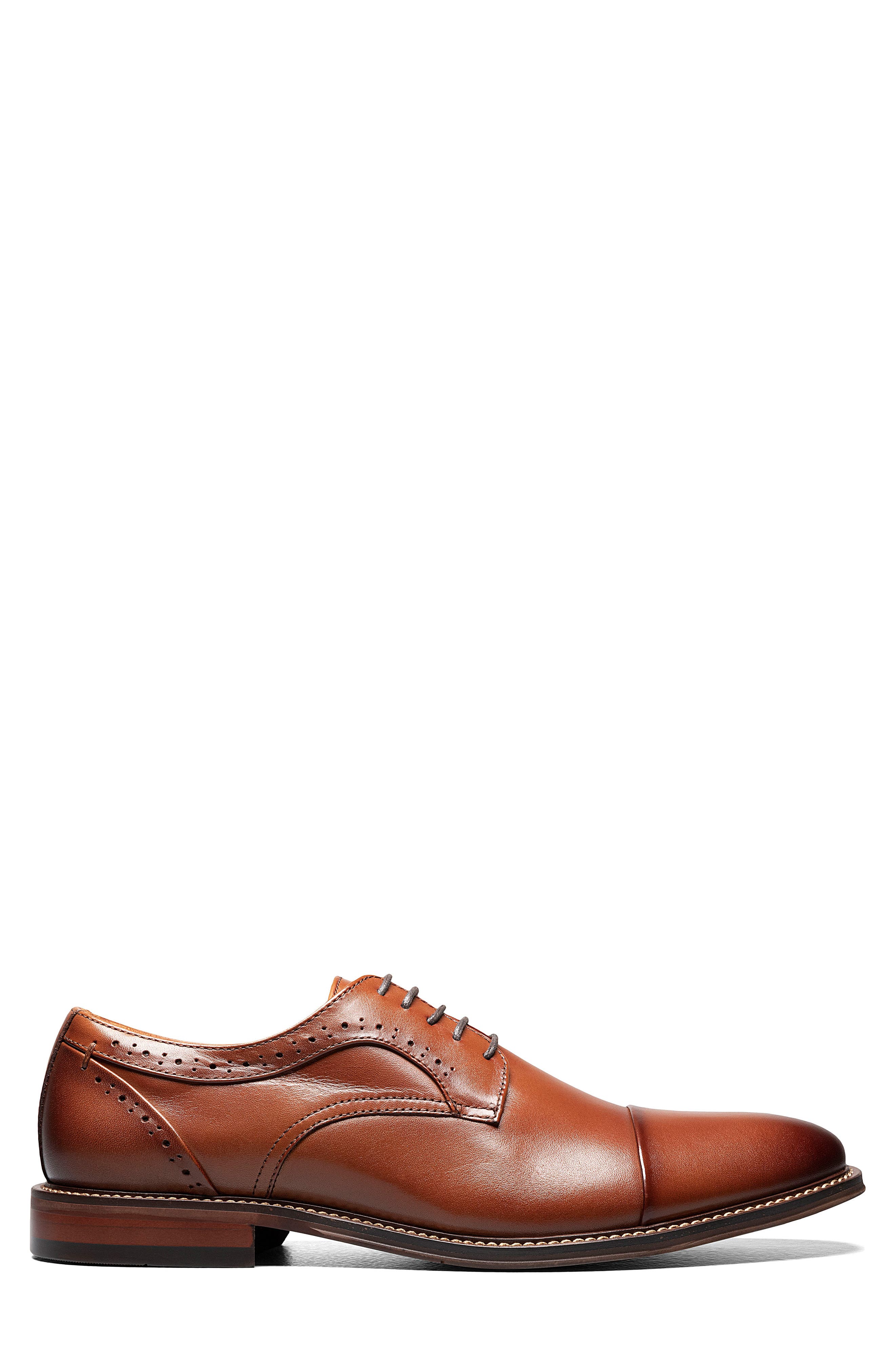 Stacy Adams Maddox Cap Toe Derby, Alternate, color, Cognac