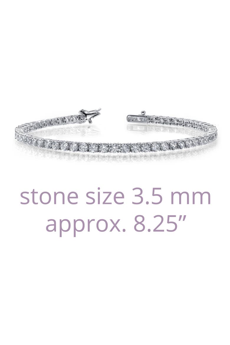 Classic Simulated Diamond Tennis Bracelet, Alternate, color, SILVER