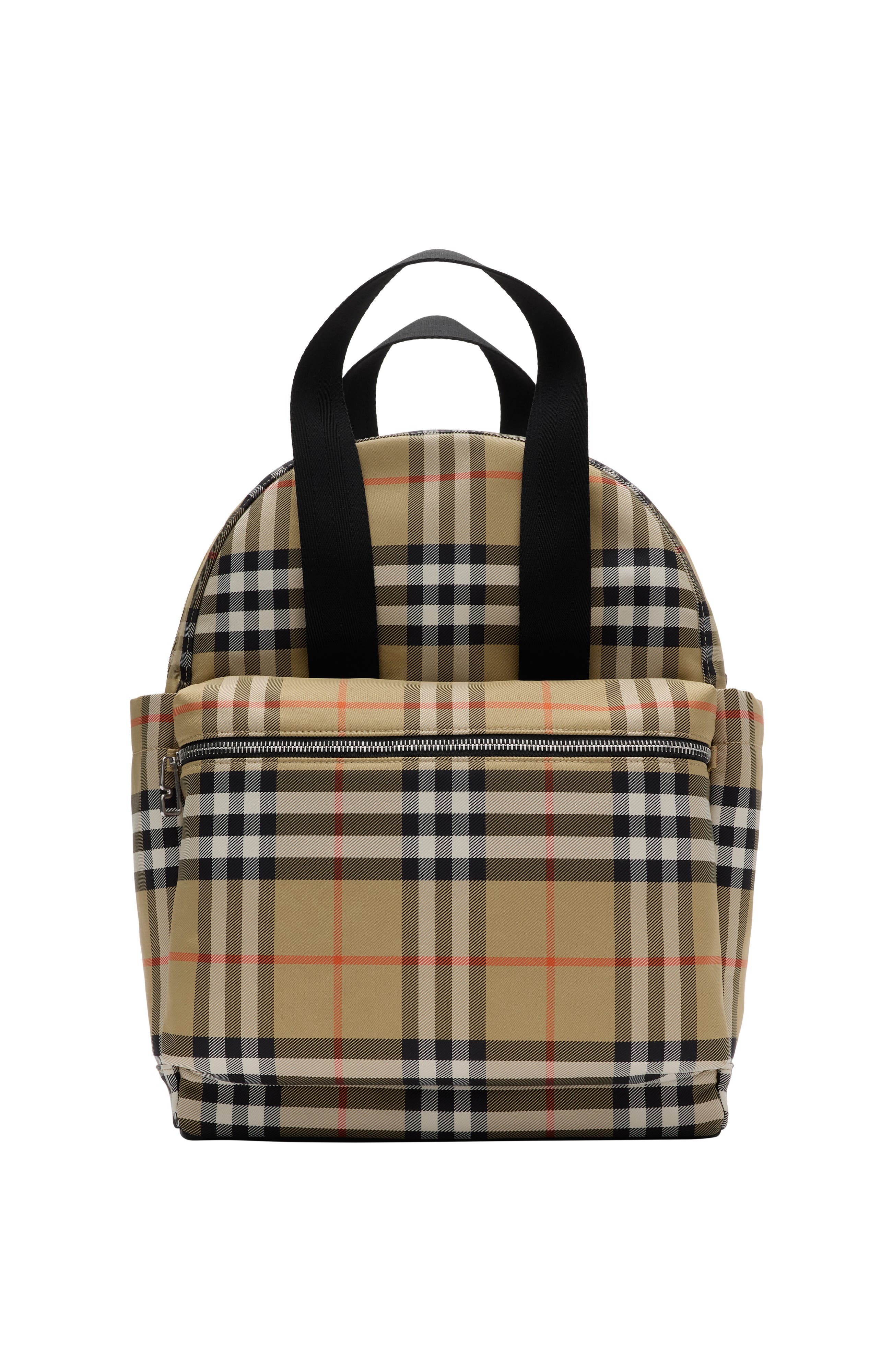 Burberry Check Baby Changing Backpack, Main, color, Sand