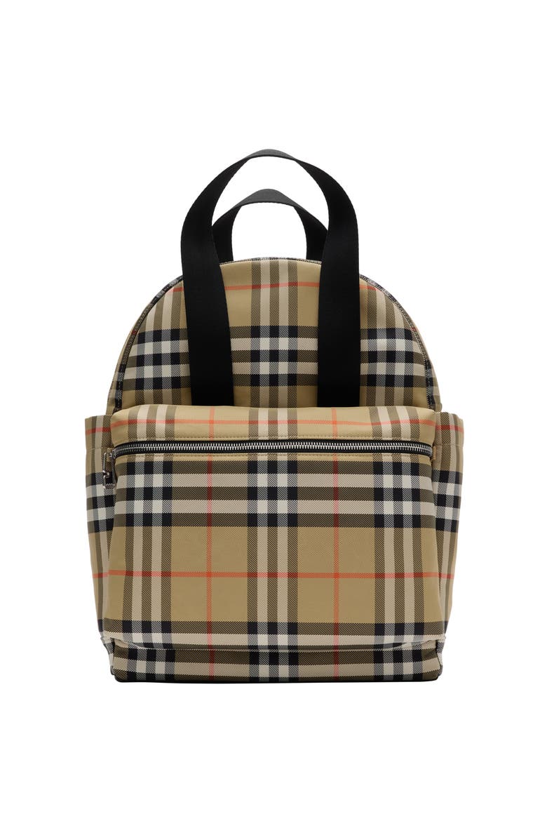 Check Baby Changing Backpack, Main, color, Sand beige