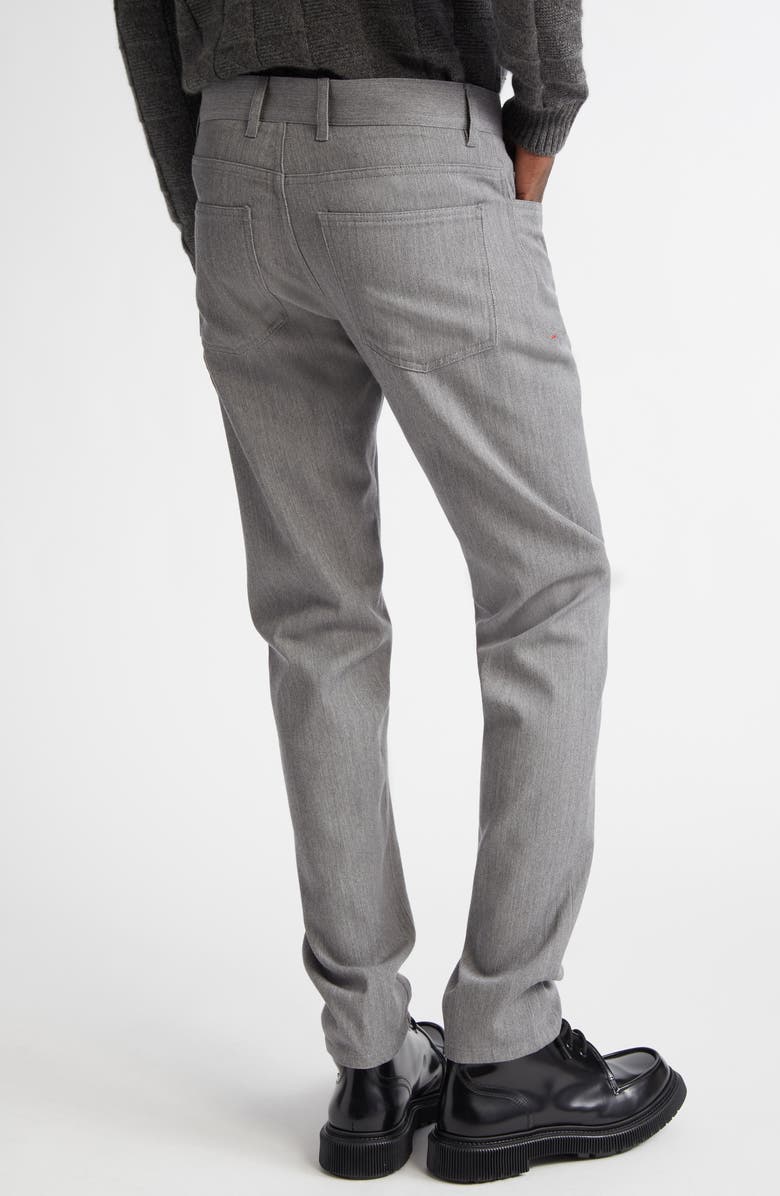 ISAIA Five-Pocket Slim Fit Chinos, Alternate, color, Medium Grey