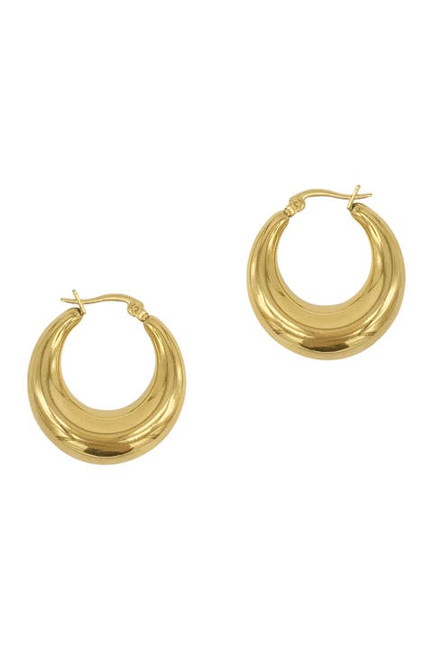 Domed Hoop Earrings