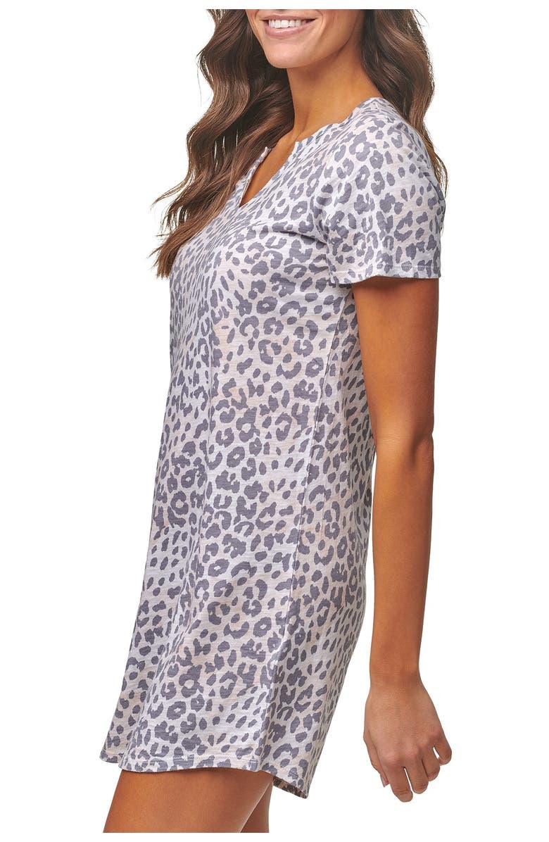 Marc New York Performance Floral Split Neck Short Sleeve Dress, Alternate, color,