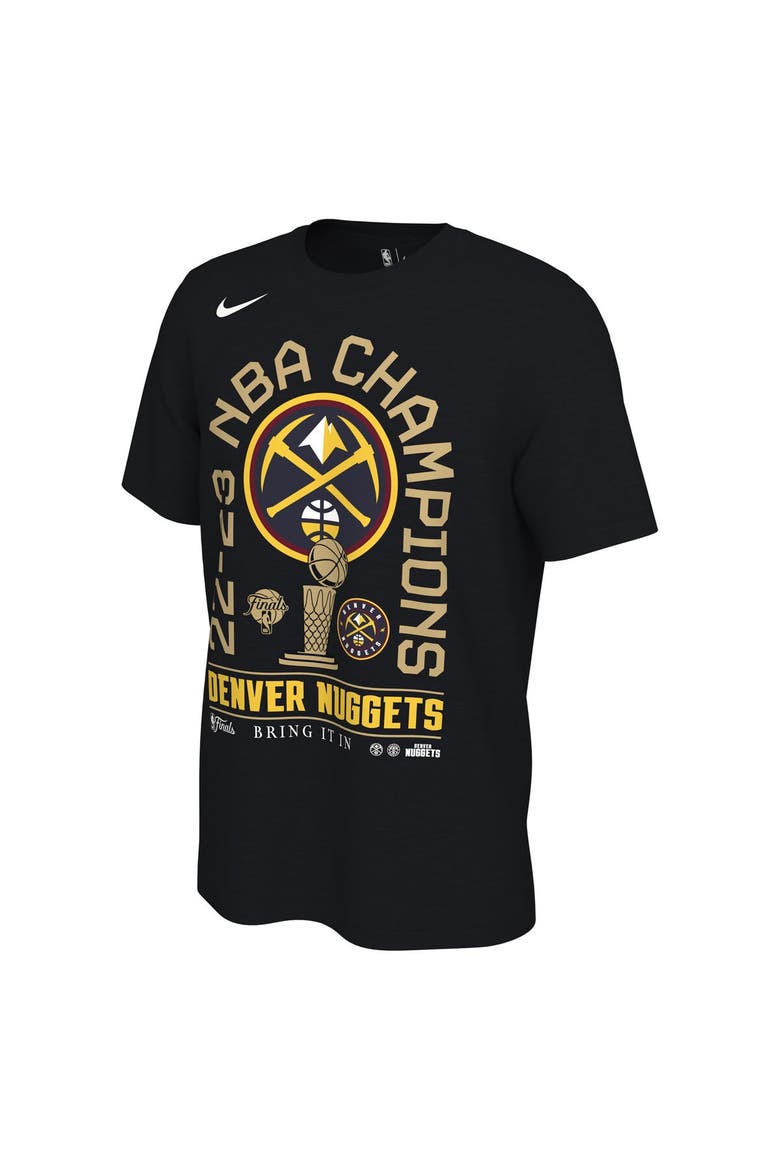 Men's Nike Black Denver Nuggets 2023 NBA Finals Champions Locker Room T-Shirt, Alternate, color, Black