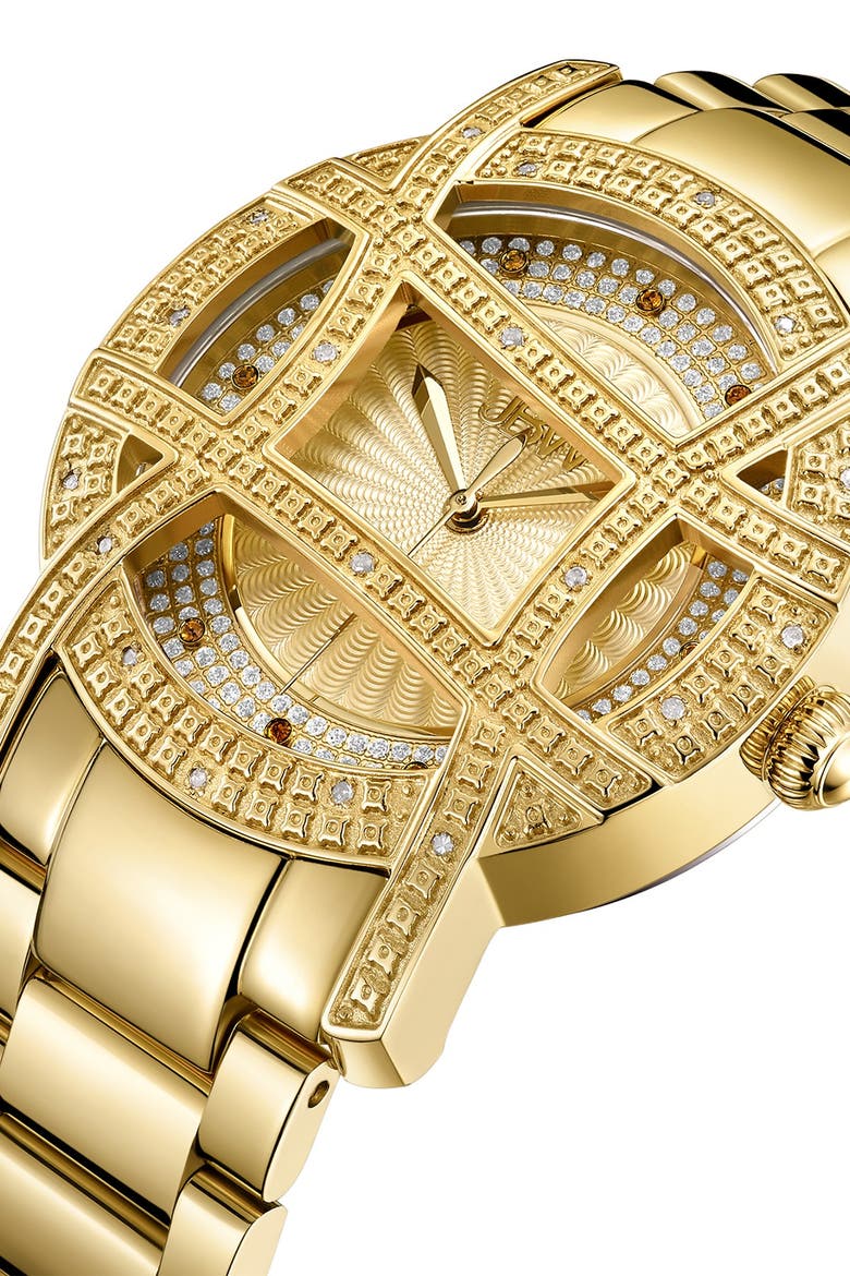 Olympia 10 Year Anniversary Diamond Bracelet Watch, 37mm, Alternate, color, GOLD