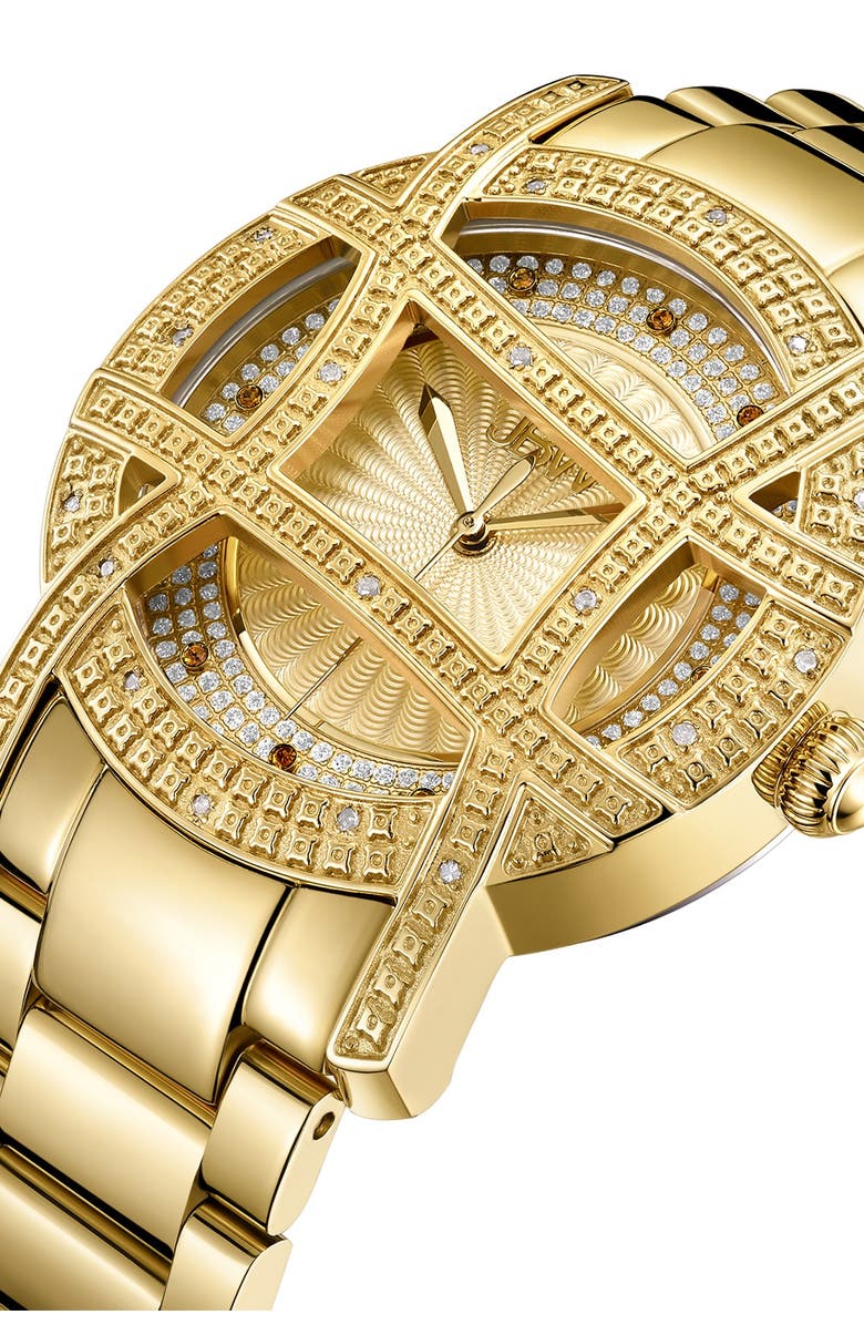 JBW Olympia 10 Year Anniversary Diamond Bracelet Watch, 37mm, Alternate, color,