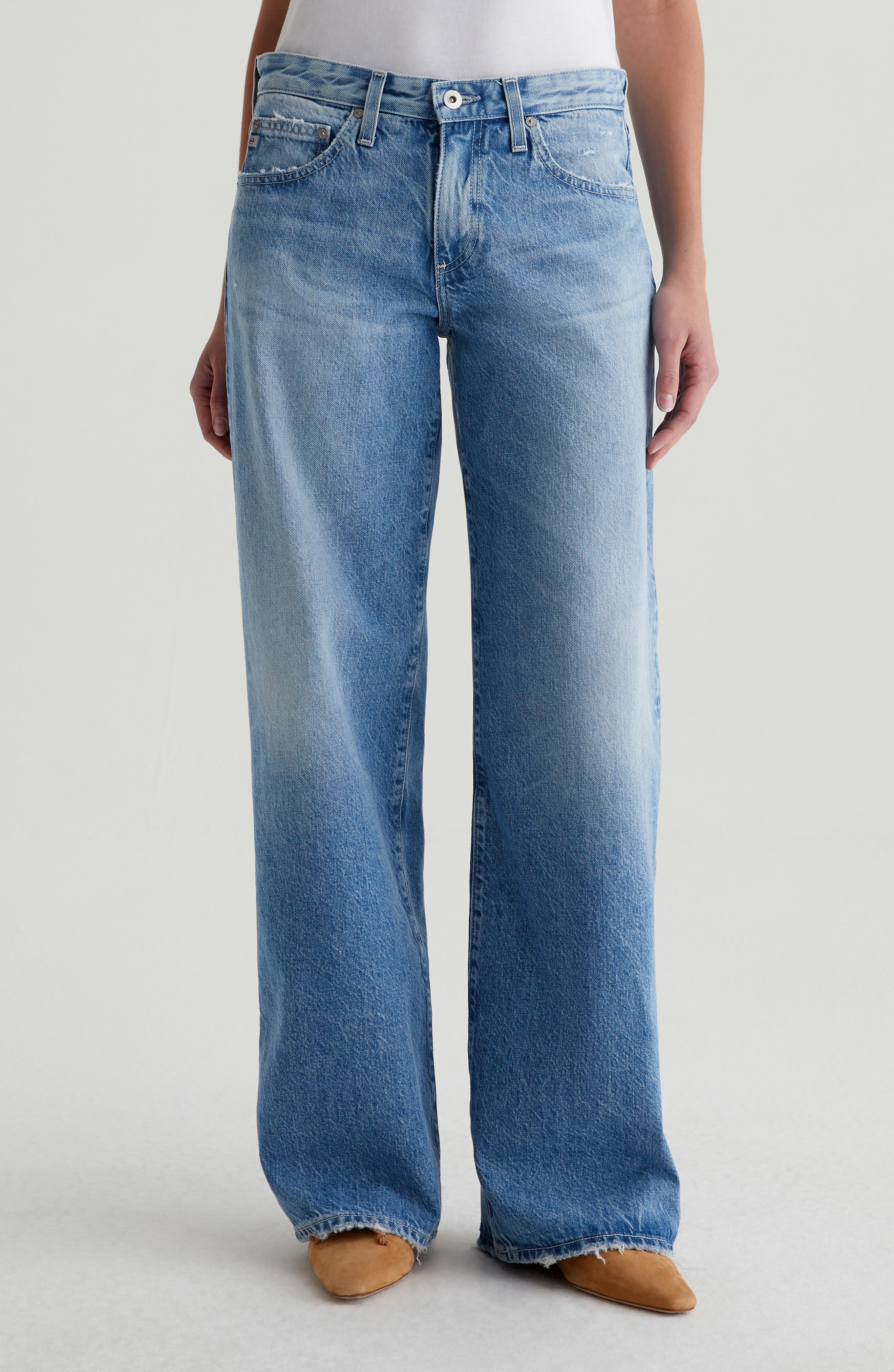AG Adria Low Rise Baggy Wide Leg Jeans