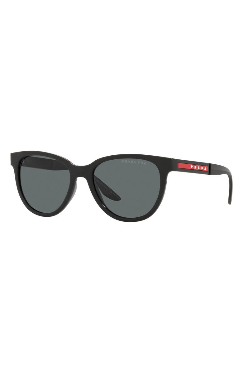 Prada 54mm Polarized Oval Sunglasses, Alternate, color, 