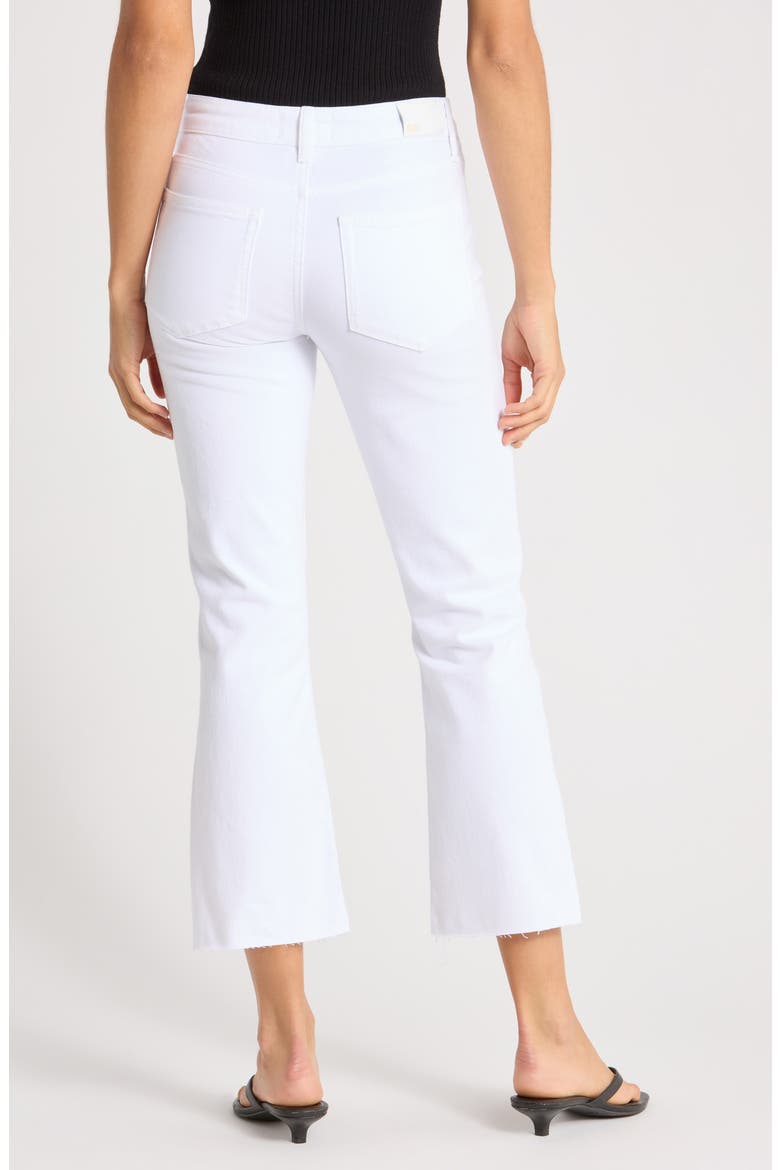 Mason High Waist Braid Detail Crop Raw Hem Jeans, Alternate, color, CRISP WHITE