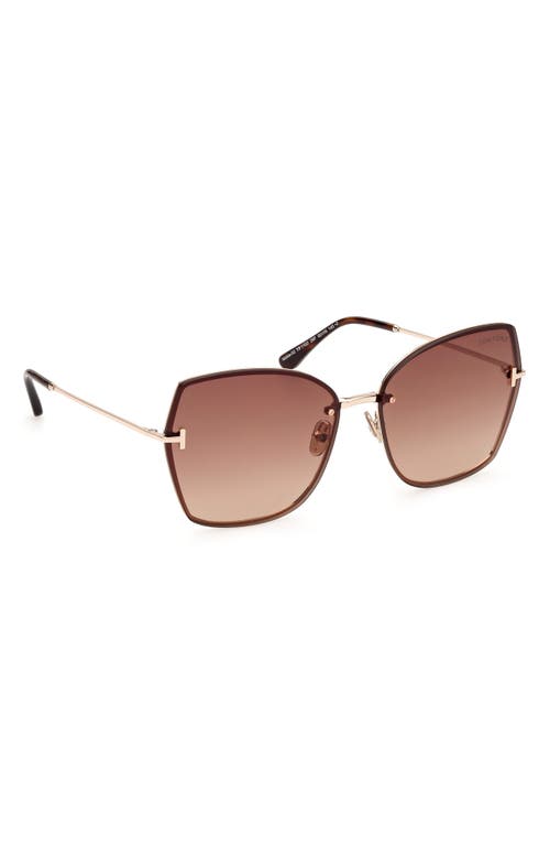 Tom Ford Nickie 62mm Oversize Gradient Butterfly Sunglasses In Multi