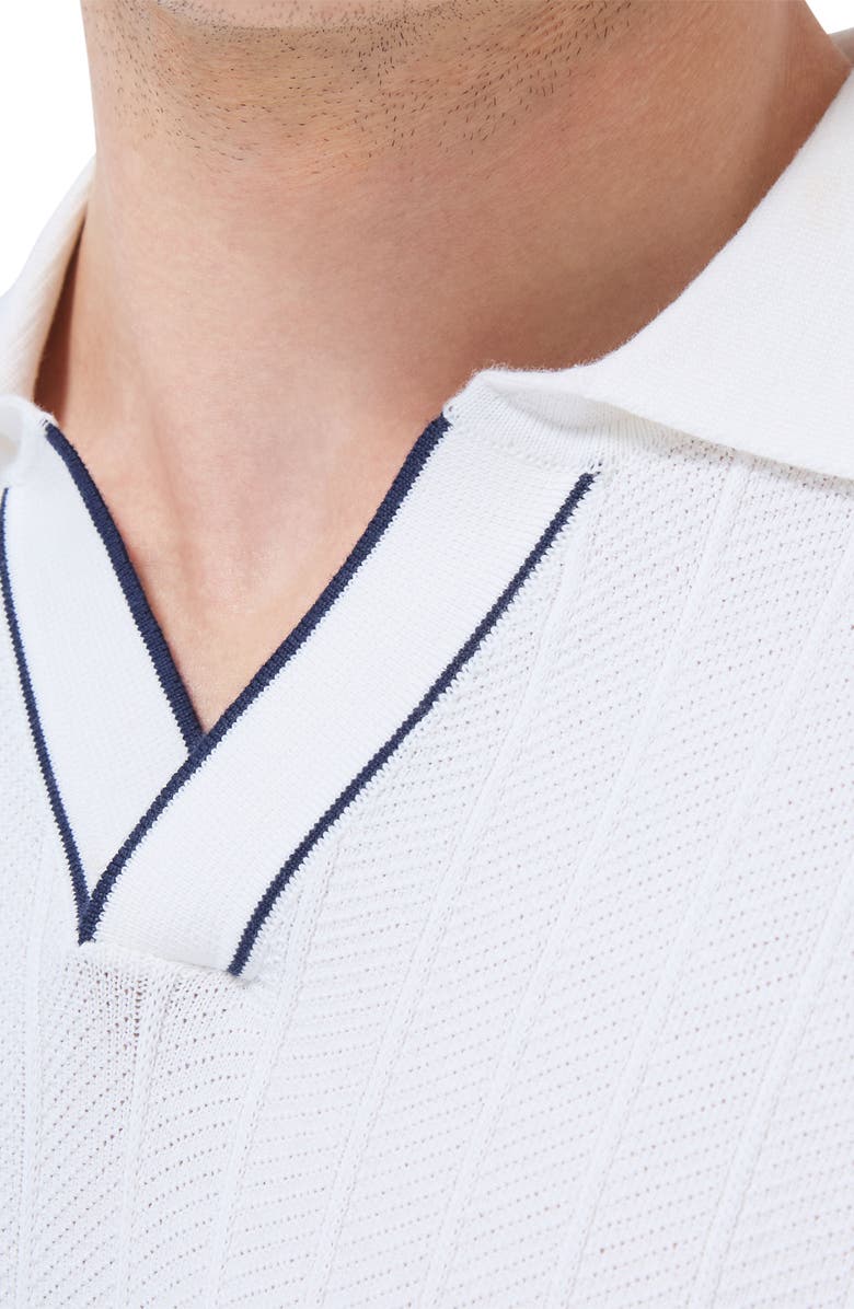 Bugatchi Johnny Collar Rib Polo, Alternate, color, Chalk