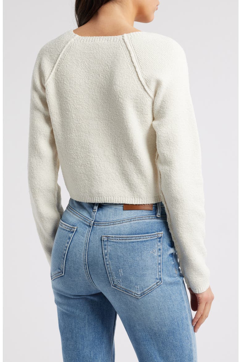 Sydney Boxy Crop Cardigan, Alternate, color, OPTIC WHITE