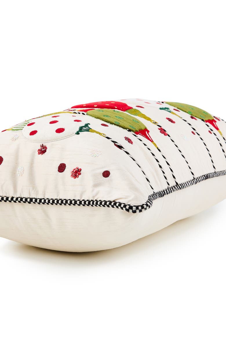 MACKENZIE CHILDS Festive Ornaments Lumbar Accent Pillow, Alternate, color, White