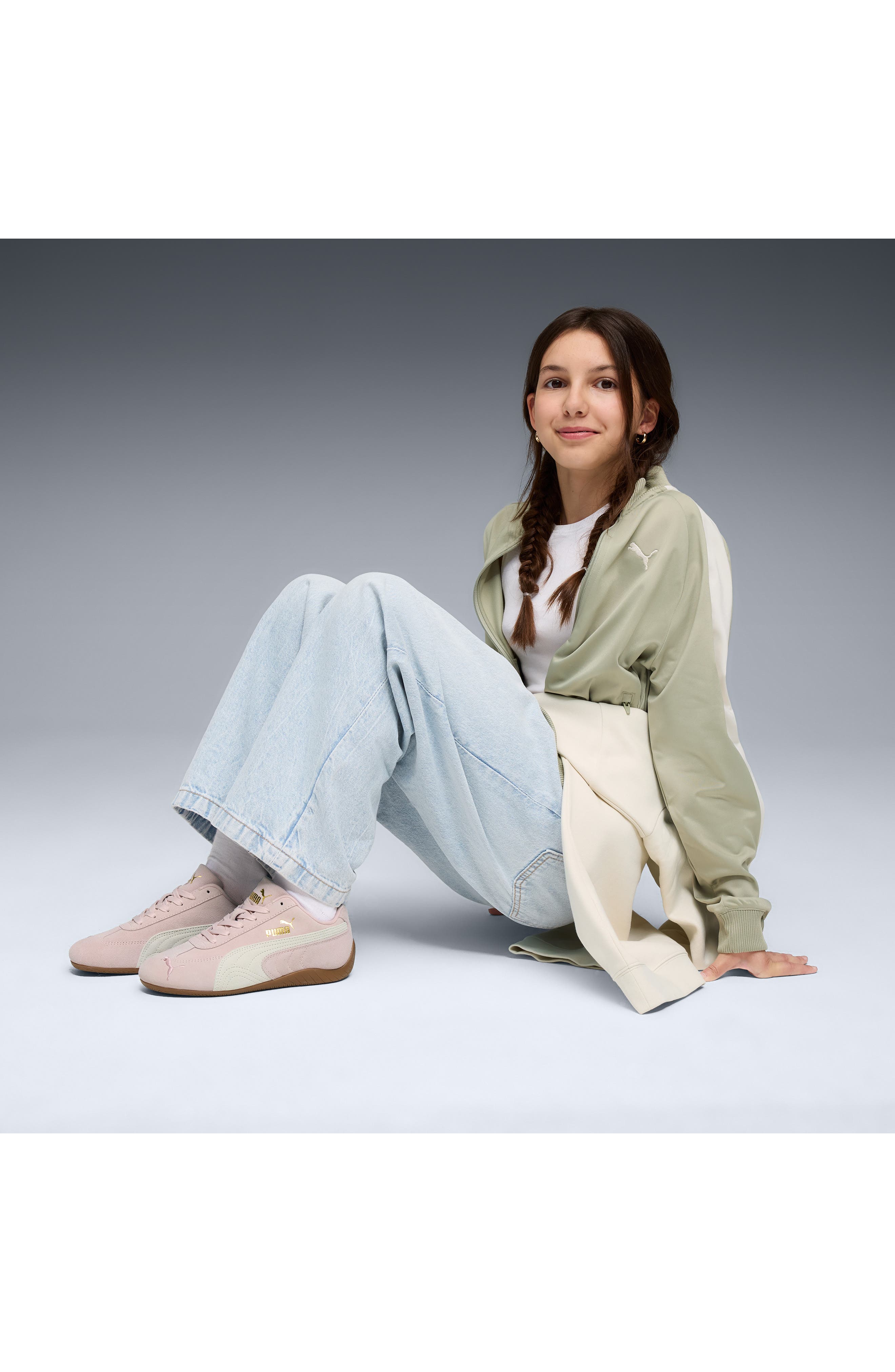 Kids' Speedcat OG Sneaker, Alternate, color, MAUVE MIST/ FROSTED IVORY