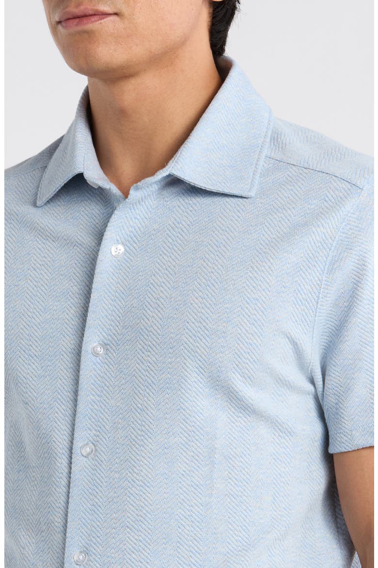 Auron Knit Button-Up Shirt, Alternate, color, POWDER BLUE