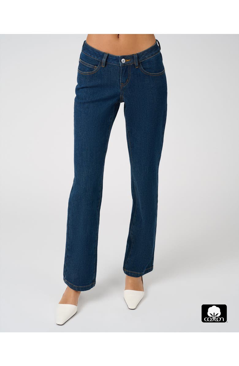 WeWoreWhat 90's Straight Leg Jean, Main, color, Dark Mid Wash