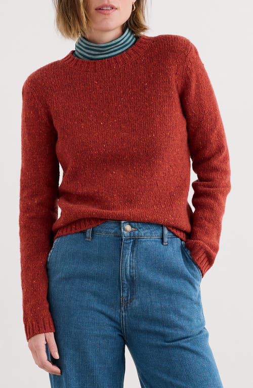 Seasalt Cornwall Dawson Pick Merino Wool Blend Crewneck Sweater In Brown