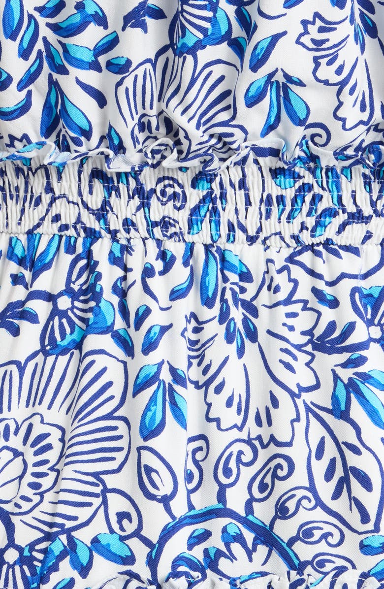 SUGARLIPS Mize Toledo Floral Tiered Minidress, Alternate, color, White Blues