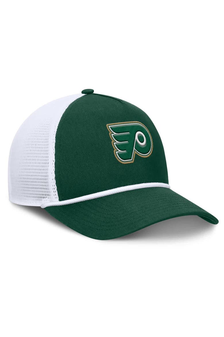 Men's Fanatics Green/White Philadelphia Flyers Bermuda A-Frame Adjustable Hat, Alternate, color, Green