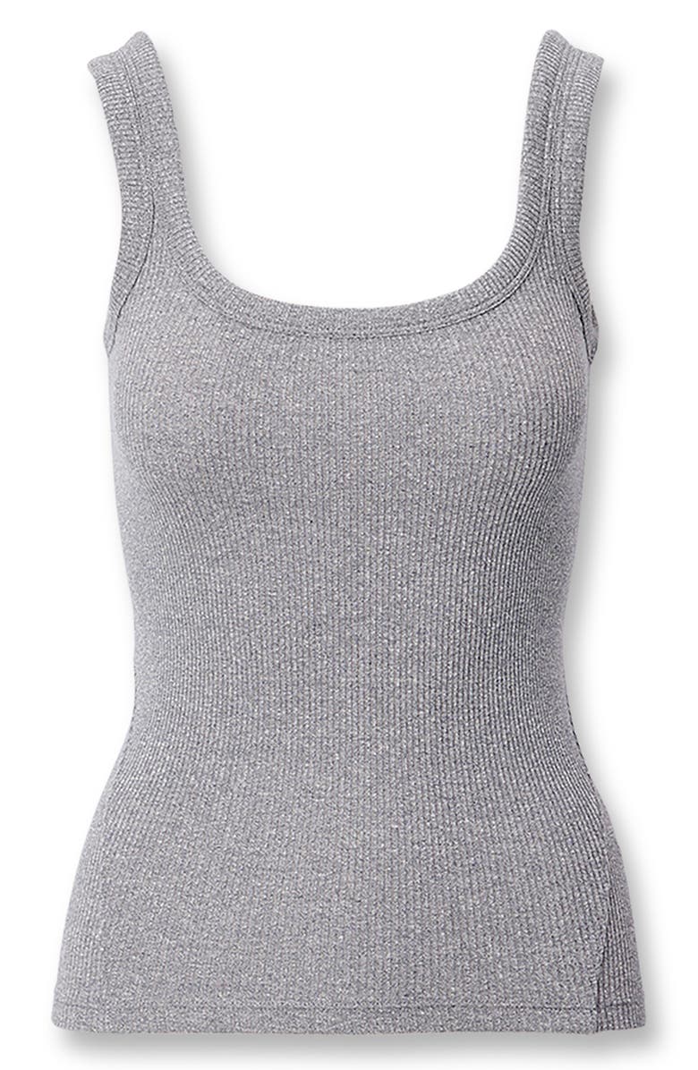 rag & bone The Essential Heather U-Neck Tank, Alternate, color, Heather Grey