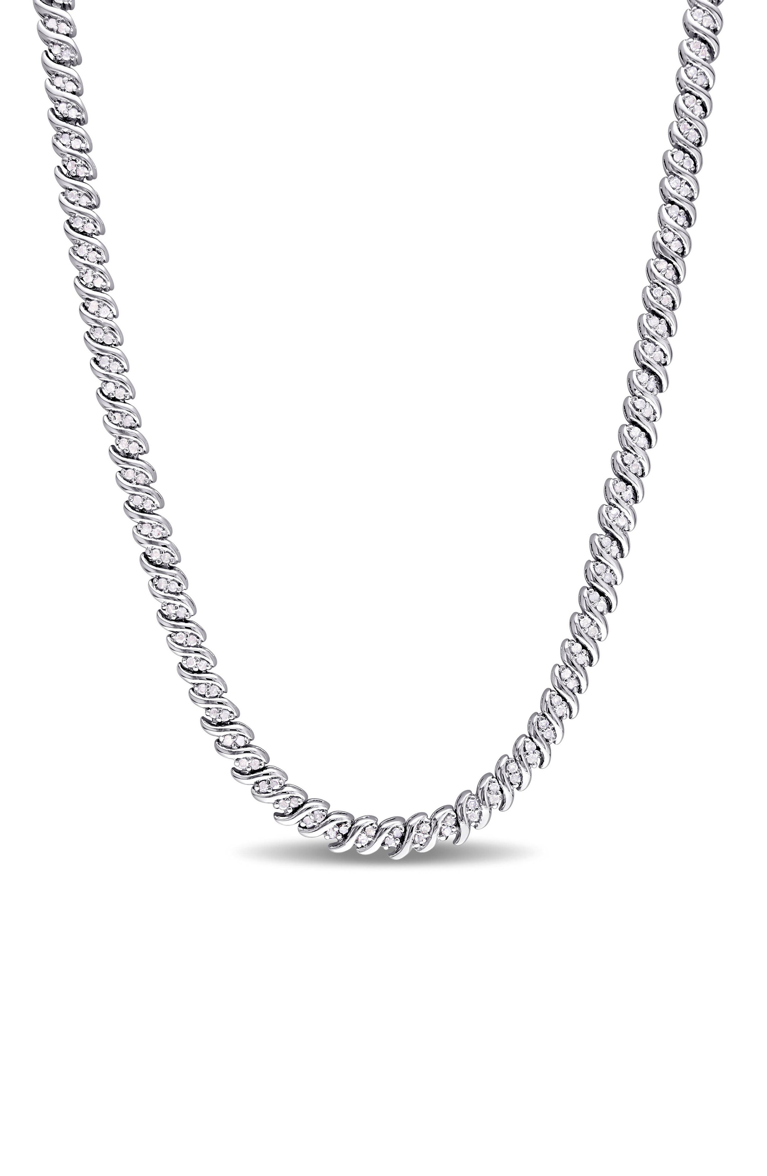 DELMAR Diamond Braided Tennis Necklace - 1ct.