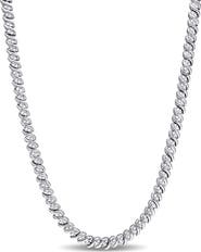 DELMAR Diamond Braided Tennis Necklace - 1ct.