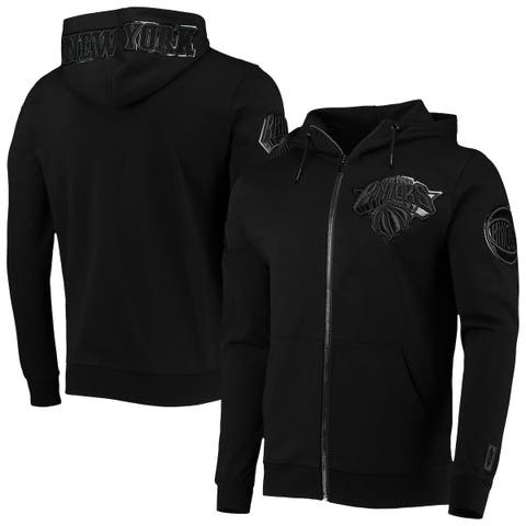 Men's Pro Standard New York Knicks Triple Black Gloss Pullover Hoodie