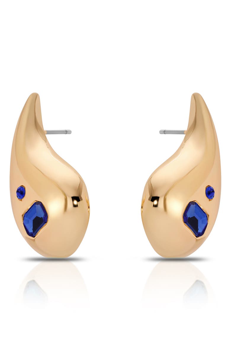 Ettika Teardrop Statement Earrings, Alternate, color, Sapphire