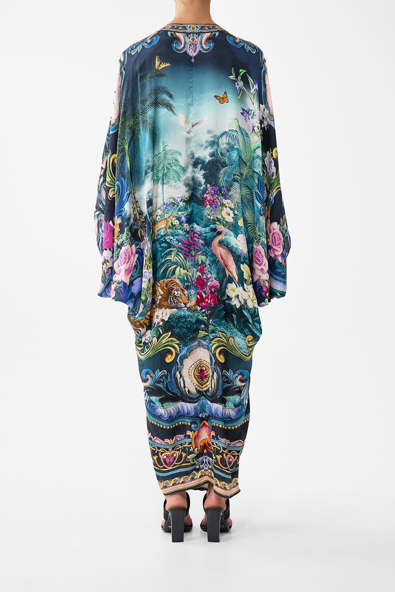 T Shape Long Kaftan Basked In Baroque, Alternate, color, Basked In Baroque