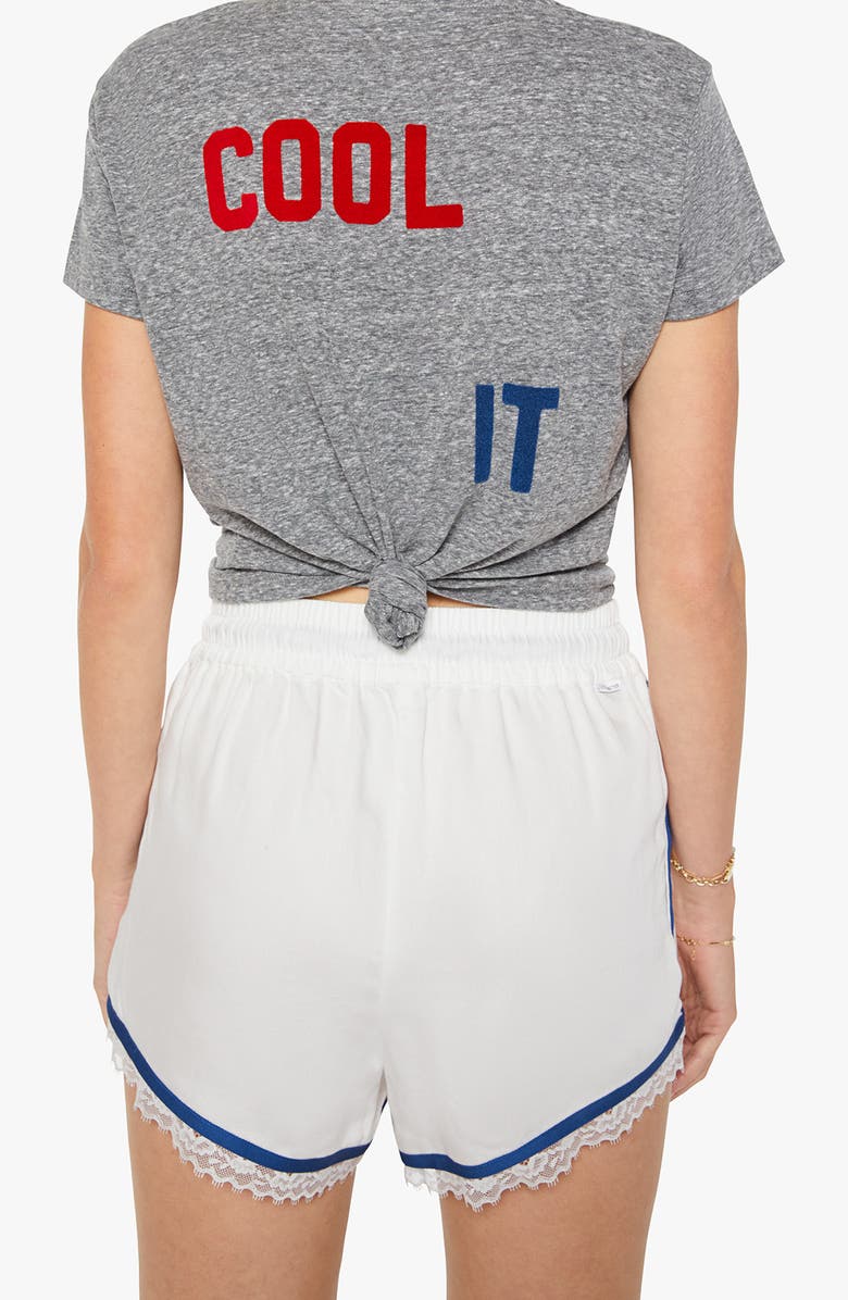 MOTHER The Boxy Goodie Goodie Appliqué Better Luck Graphic T-Shirt, Alternate, color, Thrill Me