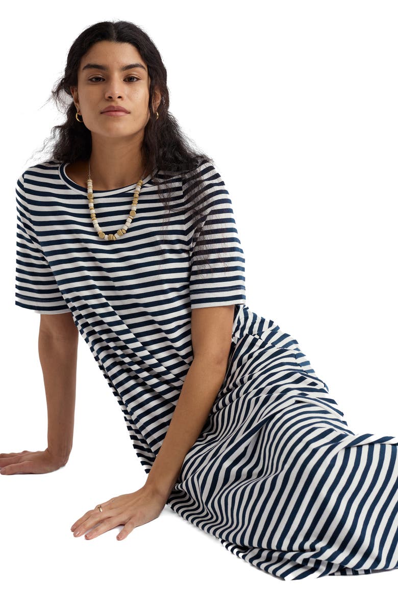 Seasalt Cornwall Ivey Stripe T-Shirt Dress, Alternate, color,