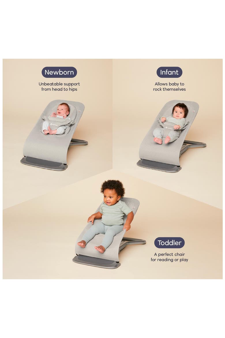 Evolve Mesh 3-in-1 Bouncer, Alternate, color, LIGHT GREY