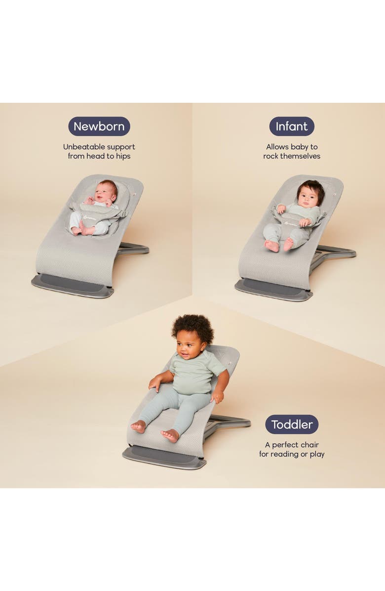 ERGObaby Evolve Mesh 3-in-1 Bouncer, Alternate, color, Light Grey