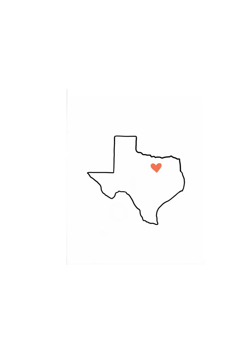 Texas Boxed Set of 8 Cards, Main, color, White With Coral Heart