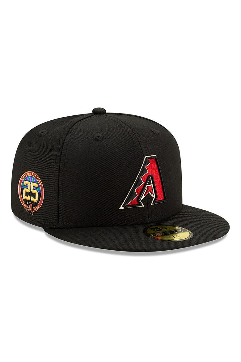 Men's New Era  Black Arizona Diamondbacks 25th Anniversary  59FIFTY Fitted Hat, Main, color, Black